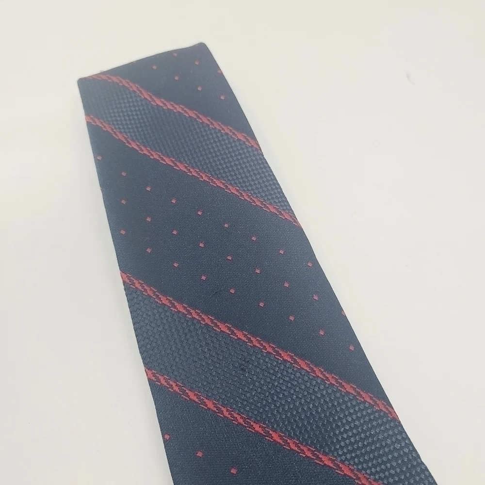Christian Dior | Men's Navy and Red Mixed Print Tie (One Size)